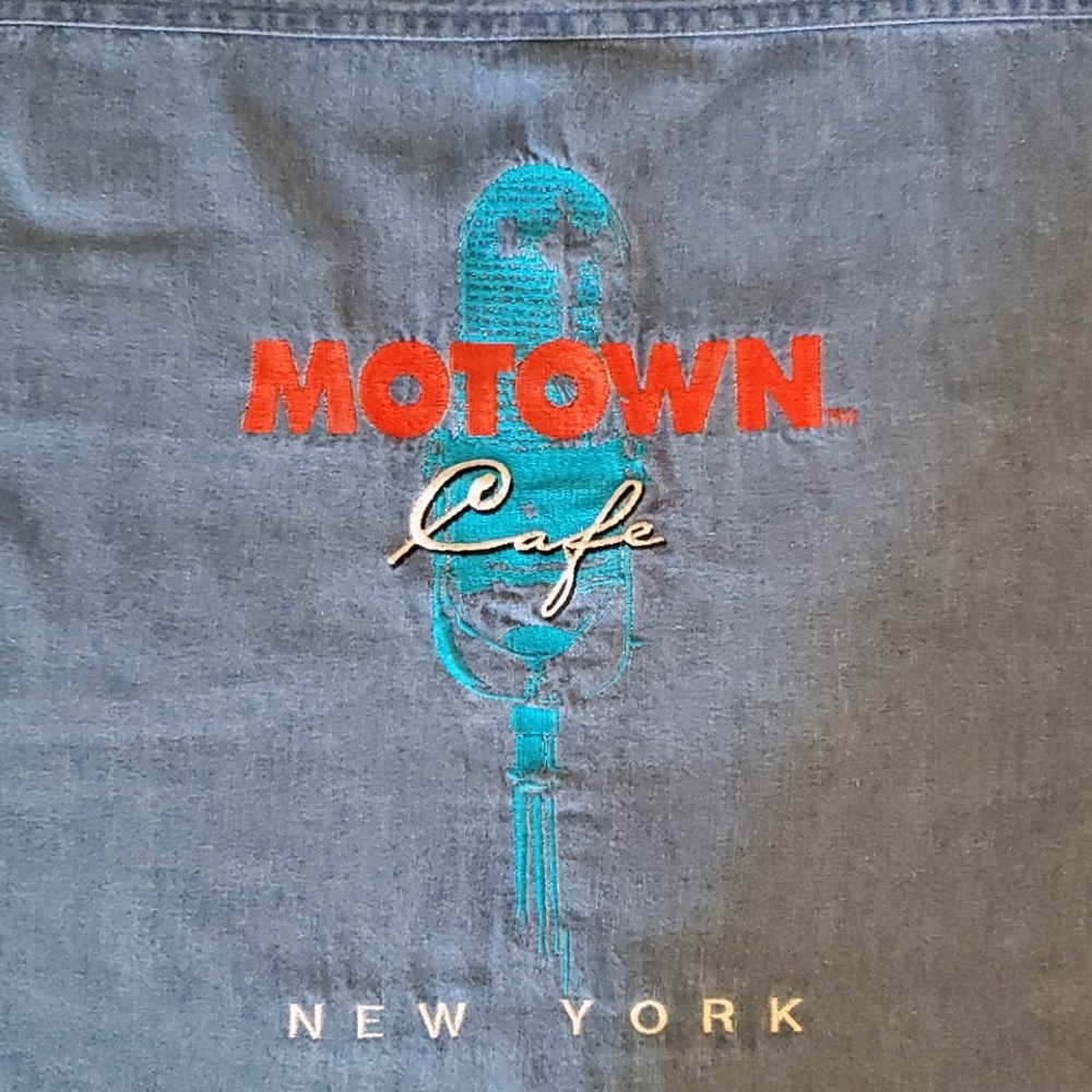 Motown Cafe New York Blue Jean Shirt NWOT Lg